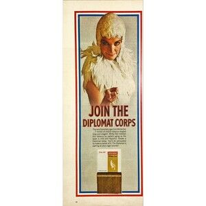 White Owl Diplomat Cigar "Join the Diplomat Corps" Vintage Print Ad 1967